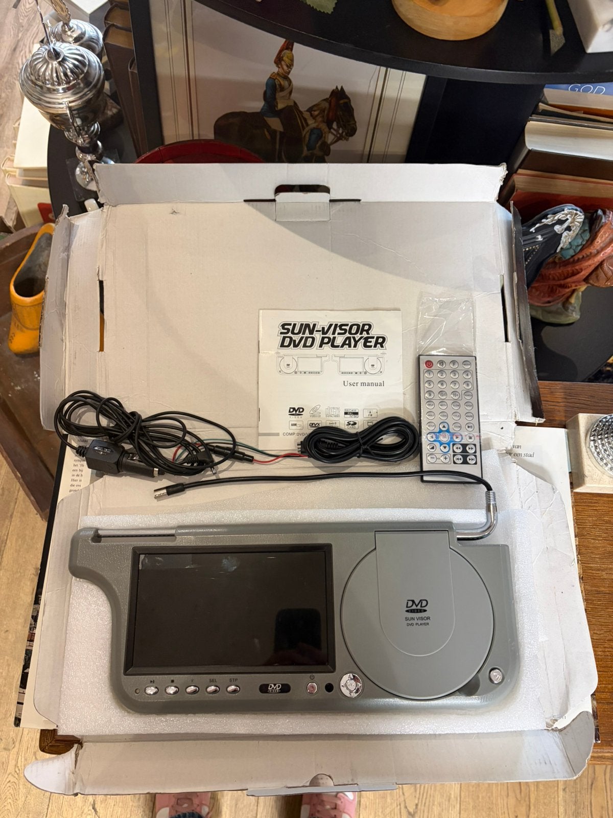 Vintage sun-visor dvd player, Ophalen of Verzenden, Zo goed als nieuw