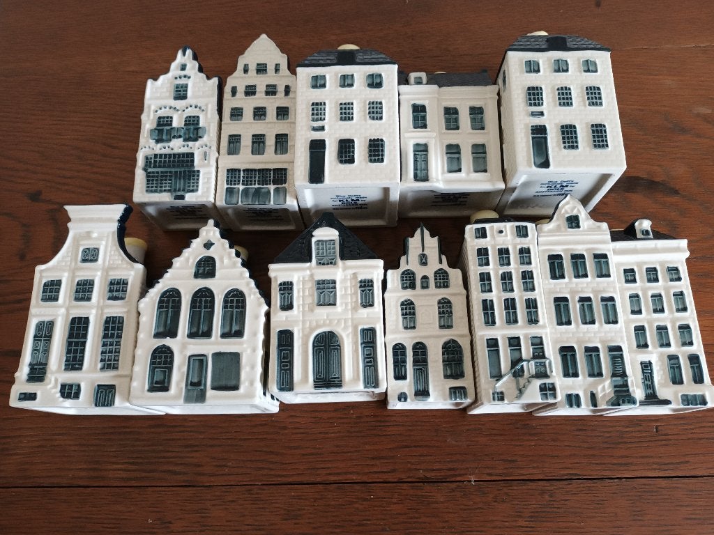 12 KLM huisjes.Bols., Antiek en Kunst, Antiek | Keramiek en Aardewerk, Verzenden