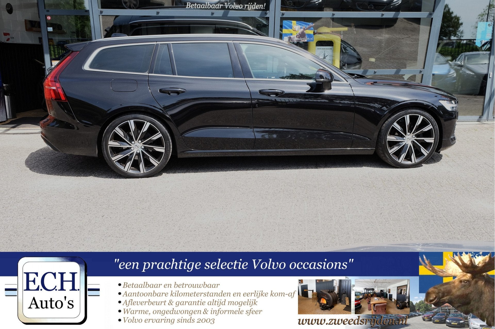 Volvo V60 2.0 T4 190 pk Aut Inscription, Leer, 20 inch, Adap, 15 km/l, Zwart, Leder, 1603 kg