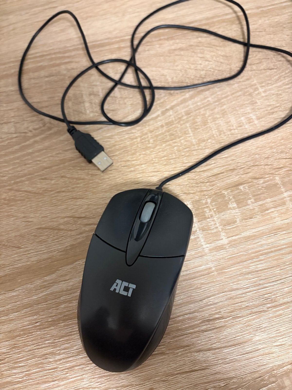 ACT Optische Muis 1000DPI - Bedraad USB, Ophalen of Verzenden, Zo goed als nieuw, Bedraad, Muis