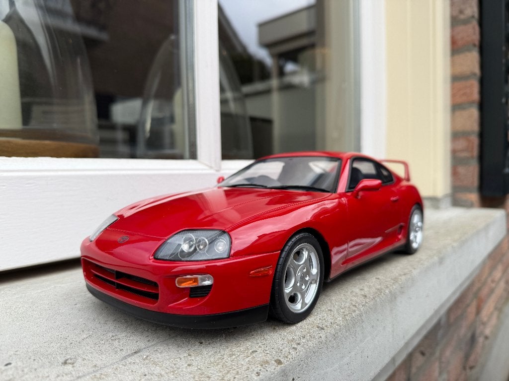 1:12 Toyota Supra Mk4 rood 1996 Otto Models G084 *LAKFOUT*, Hobby en Vrije tijd, Modelauto's | 1:5 tot 1:12, Auto, Ophalen of Verzenden