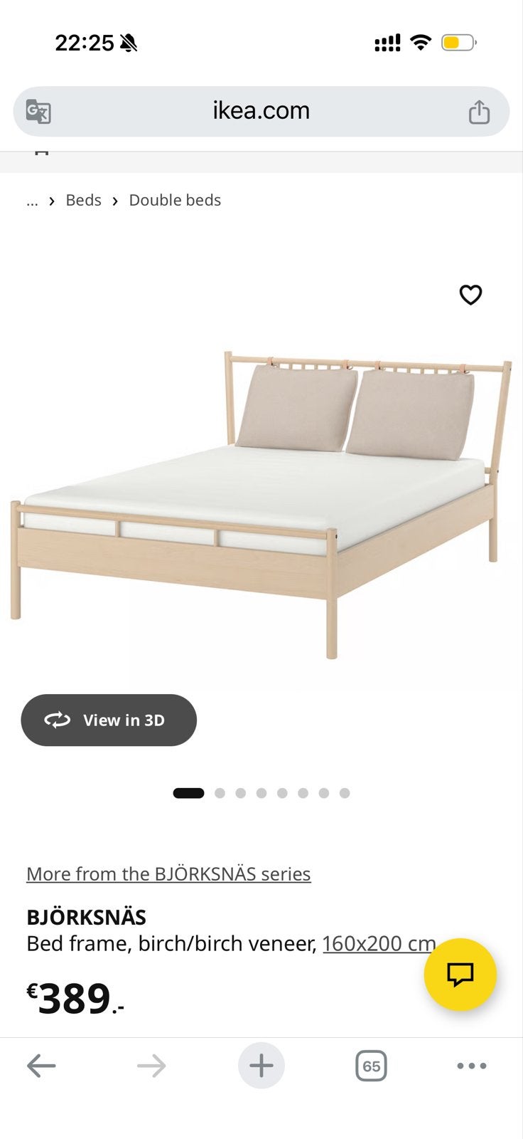 IKEA BJÖRKSNÄS Bed (160x200 cm) met 2 nachtkastjes, Overige kleuren, Tweepersoons, Ophalen of Verzenden, Zo goed als nieuw