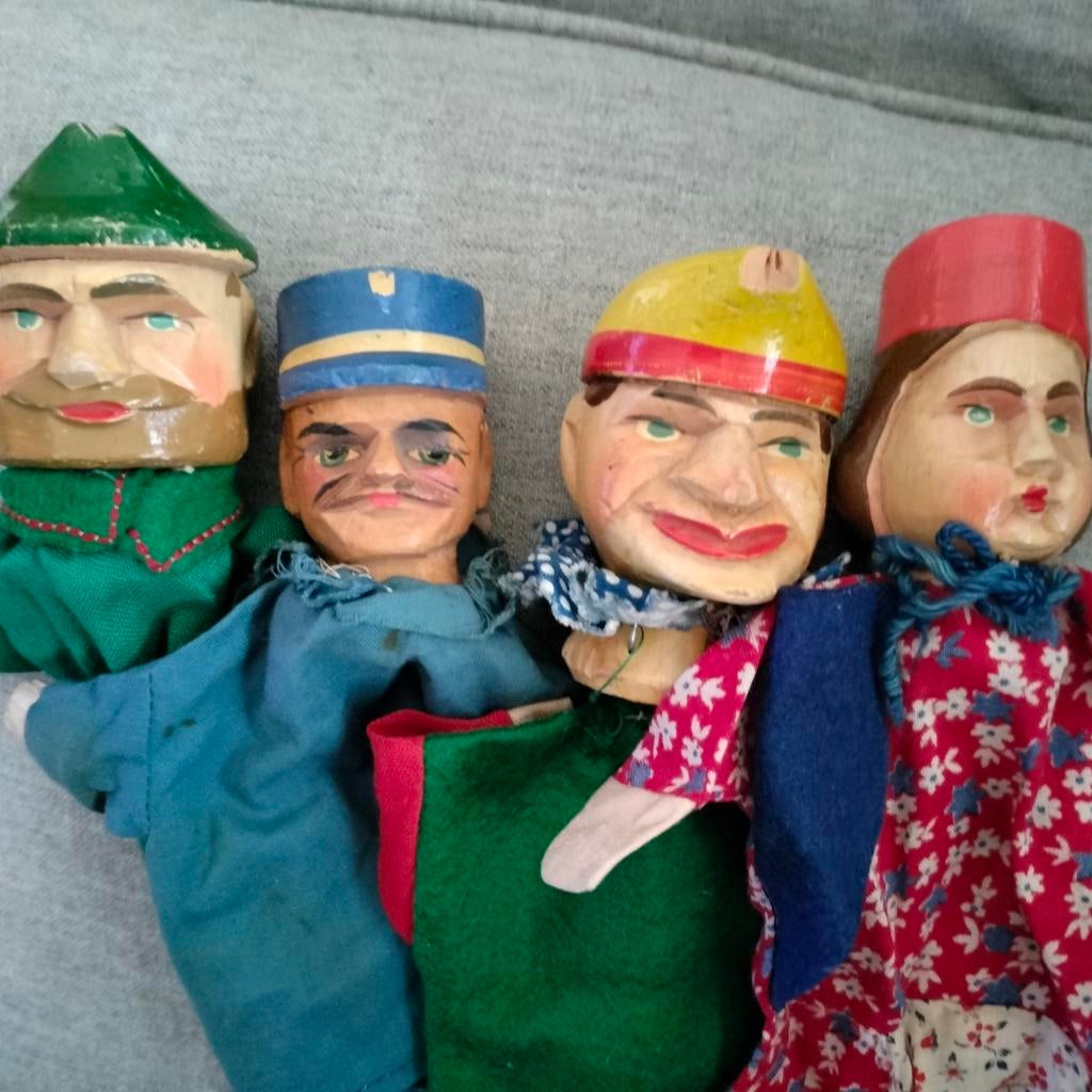 Oude handpoppen, Germany, poppenkast, Antiek en Kunst, Ophalen