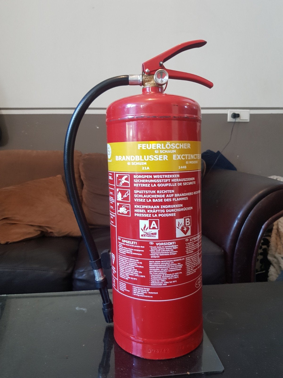 Brandblusser Ecoschuim 6 liter - Zo goed als nieuw, Huis en Inrichting, Ophalen