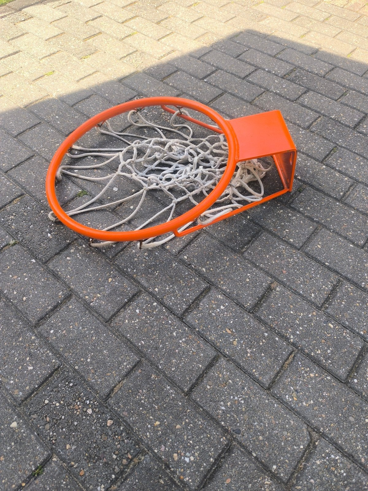 Basketbalring met net, Sport en Fitness, Basketbal, Ophalen, Gebruikt, Ring, Bord of Paal