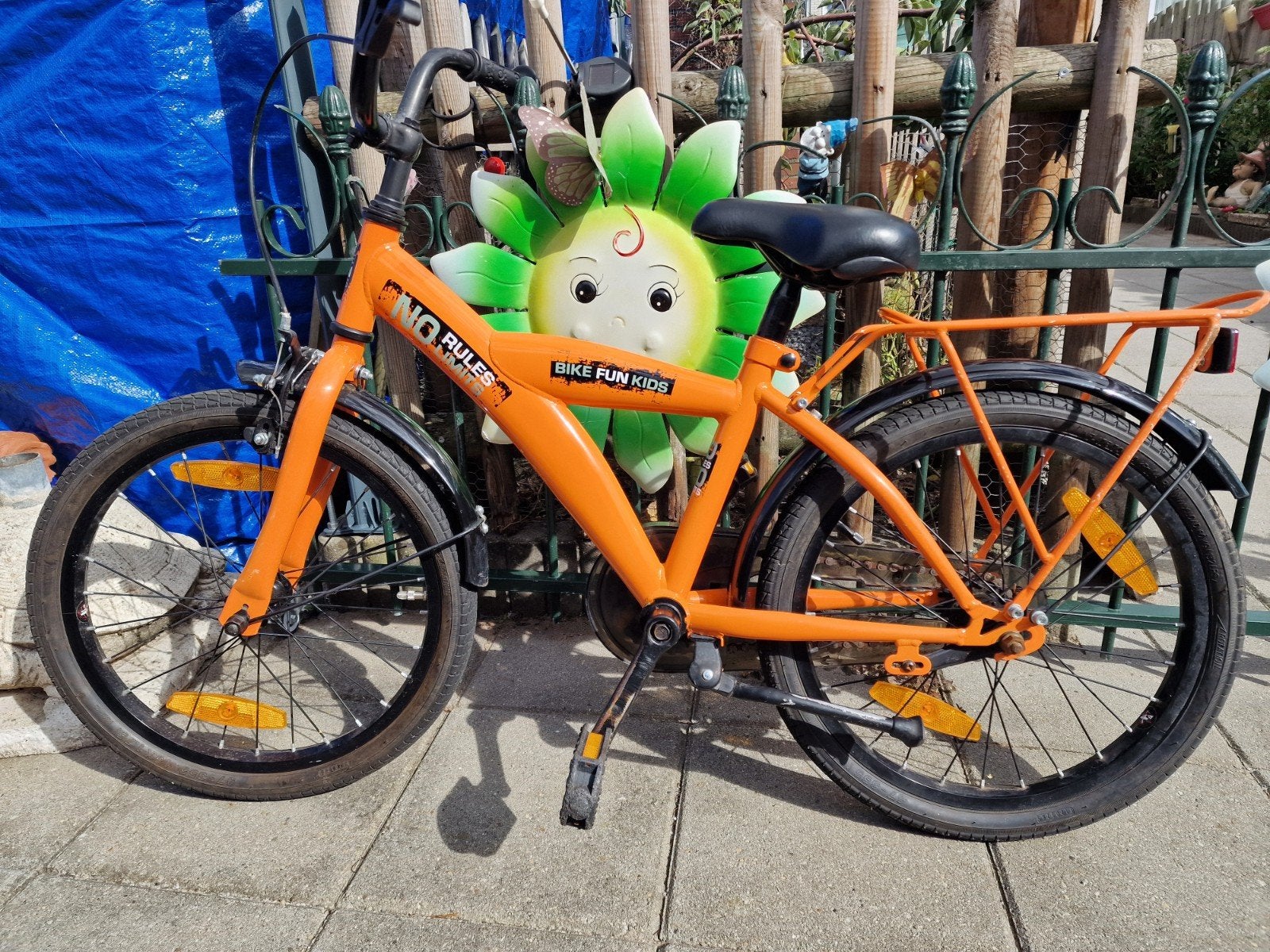 Oranje kinderfiets 18 inch - Bike Fun Kids, Fietsen en Brommers, Ophalen, Bike Fun Kids, Velgrem, 16 tot 20 inch