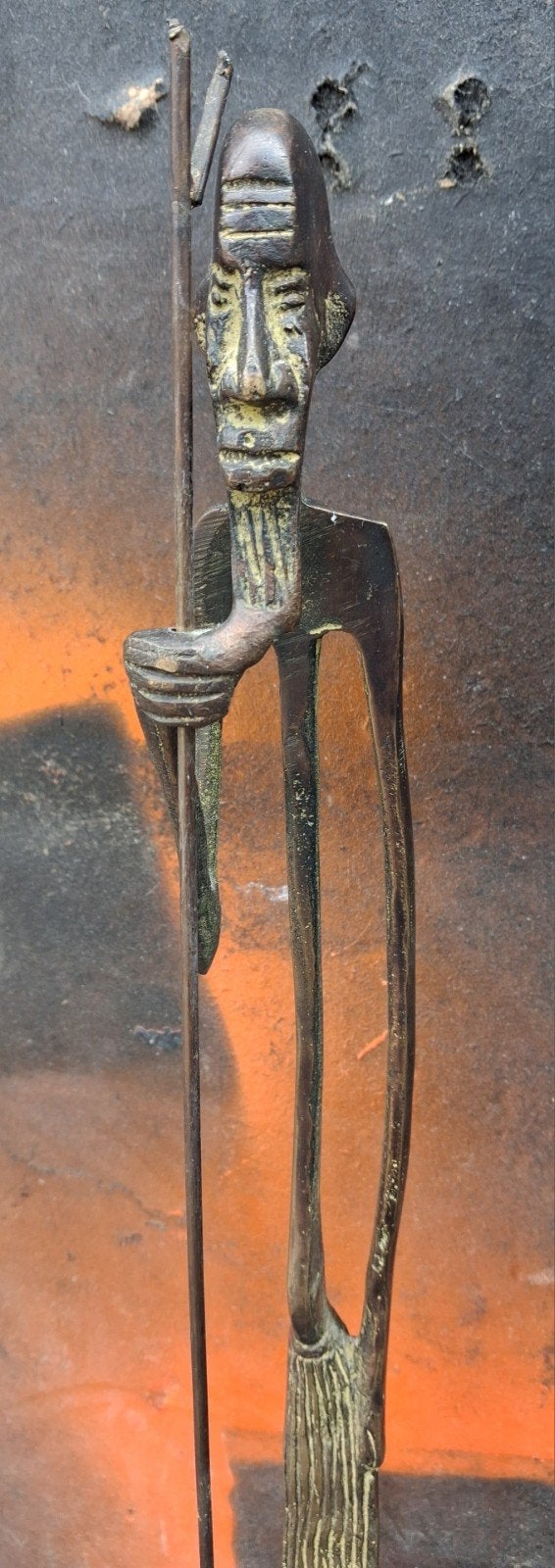 Geabstraheerde man. Brons. Afrika. 63 cm. *Zie tekst., Ophalen, Afrika, Handgemaakt, 63 cm