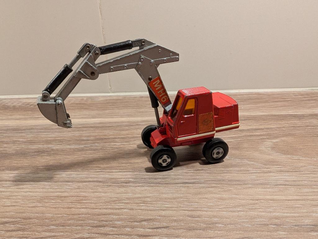 Hydraulic excavator - modelauto Matchbox nr. K1, Ophalen of Verzenden, Zo goed als nieuw, Auto