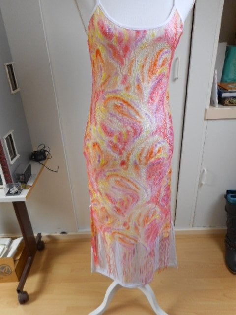Zomerse maxi-jurk met franjes en kleurrijke print van E & L, Kleding | Dames, E&L, Meerkleurig, Nieuw, Ophalen of Verzenden