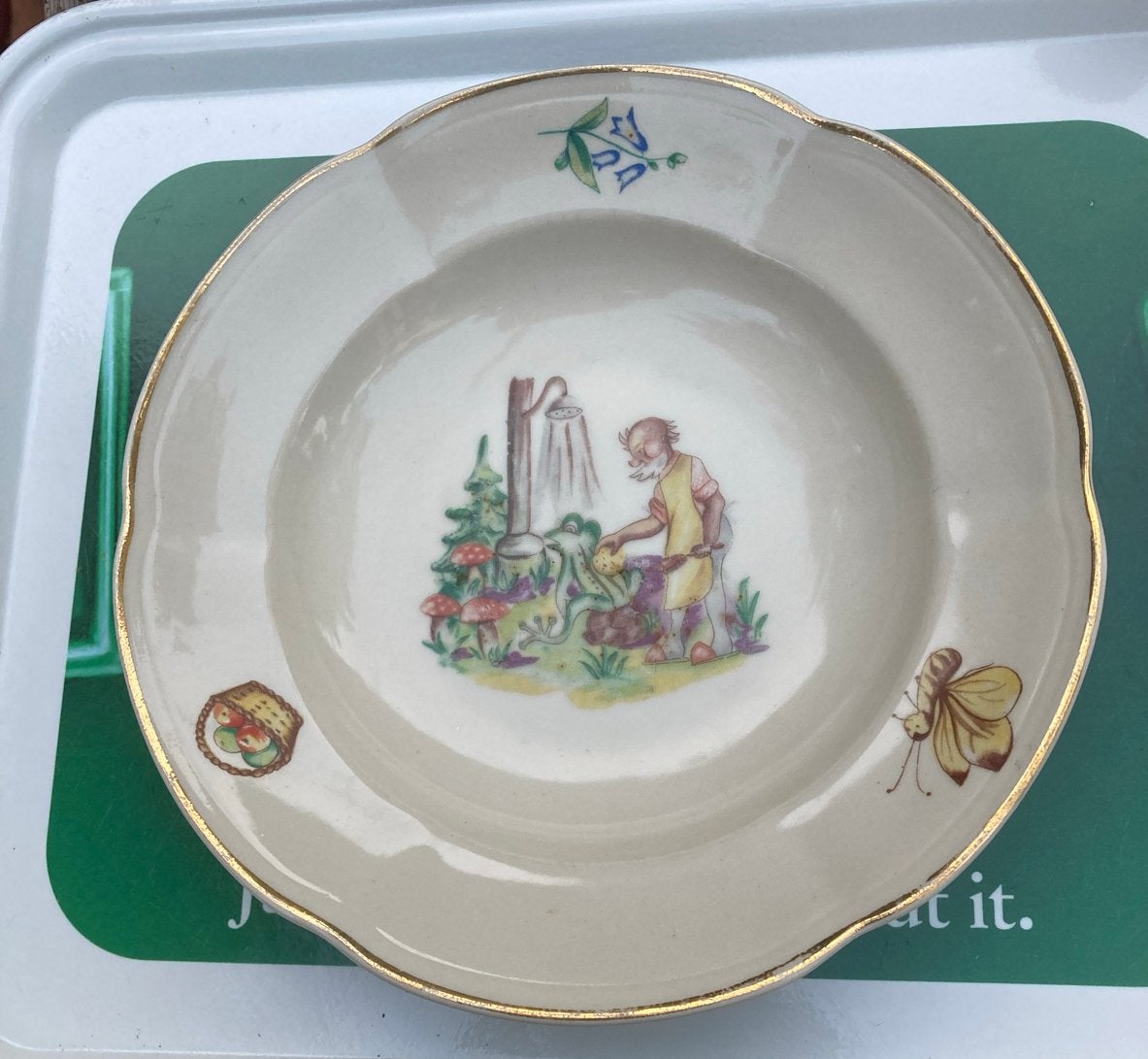 Vintage Chodziez bord - Made in Poland, Antiek en Kunst, Antiek | Servies los, Ophalen of Verzenden