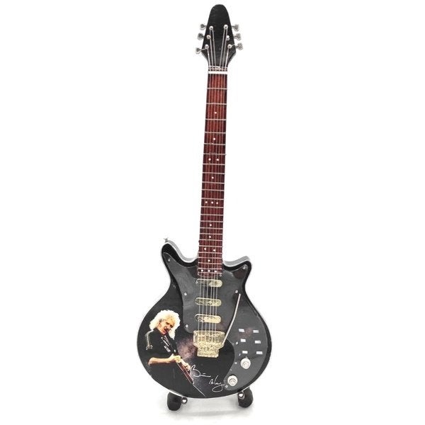Brian May Queen foto miniatuur gitaar 25cm mini guitar deco, Info@deconoord.nl, Deco Noord, Nieuw, Ophalen of Verzenden