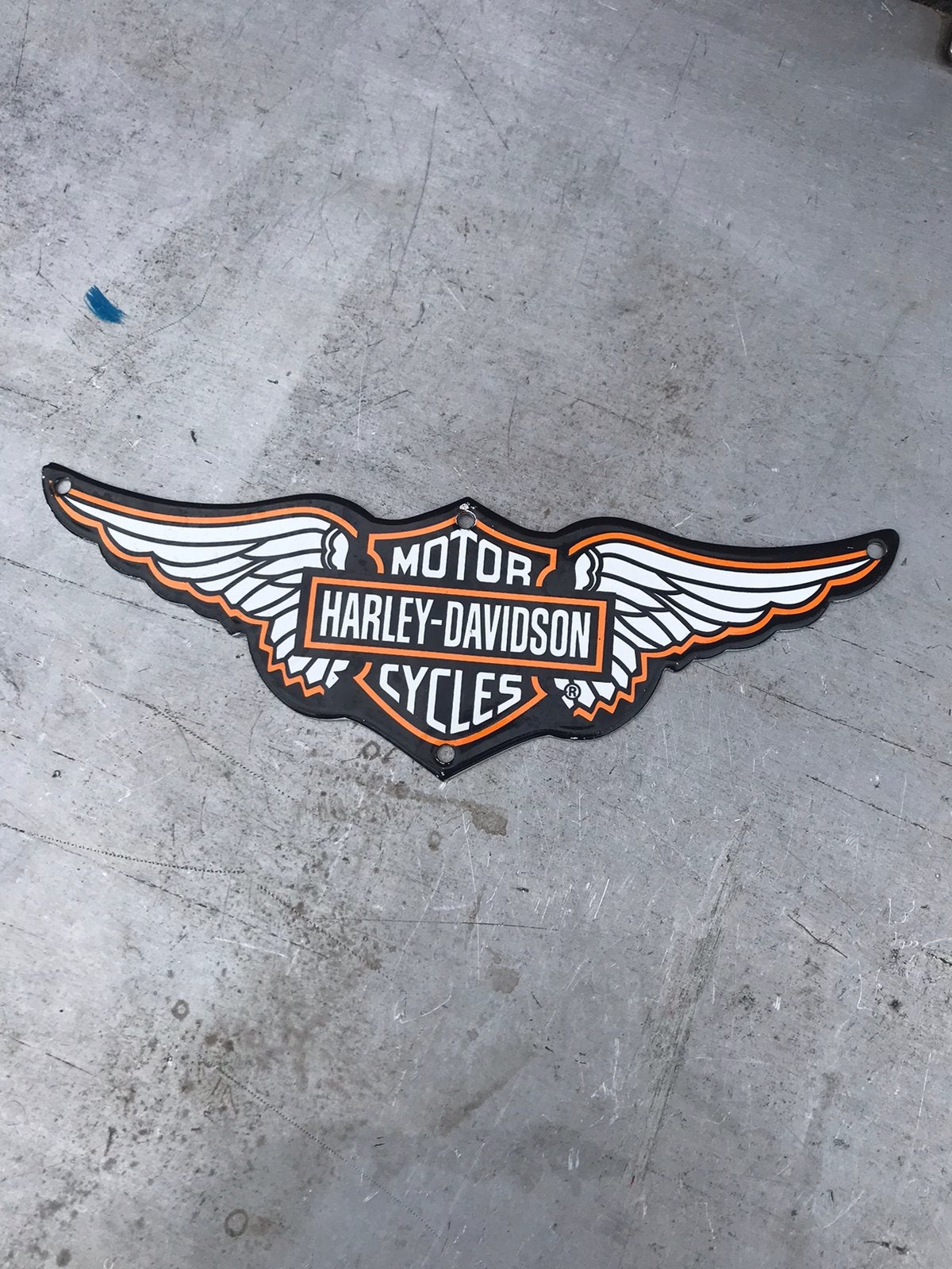Harley-Davidson emaille bordje, Ophalen of Verzenden, Gebruikt, Reclamebord