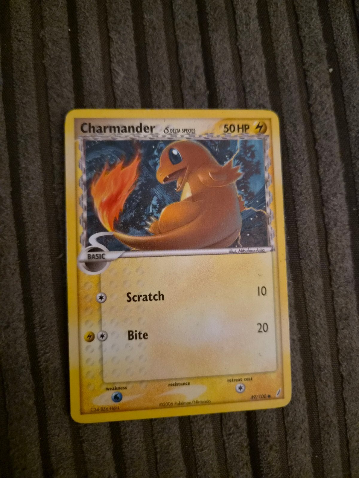 Charmander Delta Species 2006 Pokémon Kaart, Ophalen of Verzenden, Zo goed als nieuw, Losse kaart
