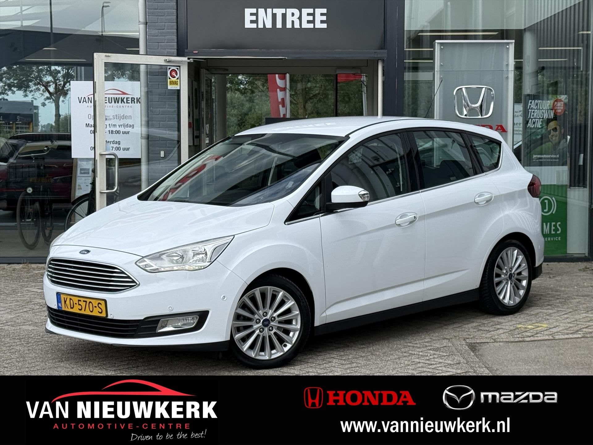 FORD C-Max 1.5 EcoBoost 150pk Titanium Edition | Navigatie |, Auto's, Ford, 12 maanden, Stof, 4 cilinders, Wit
