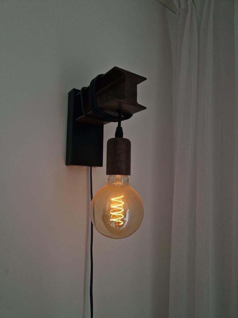 Industriële lamp, Huis en Inrichting, Ophalen, Zo goed als nieuw, Minder dan 50 cm