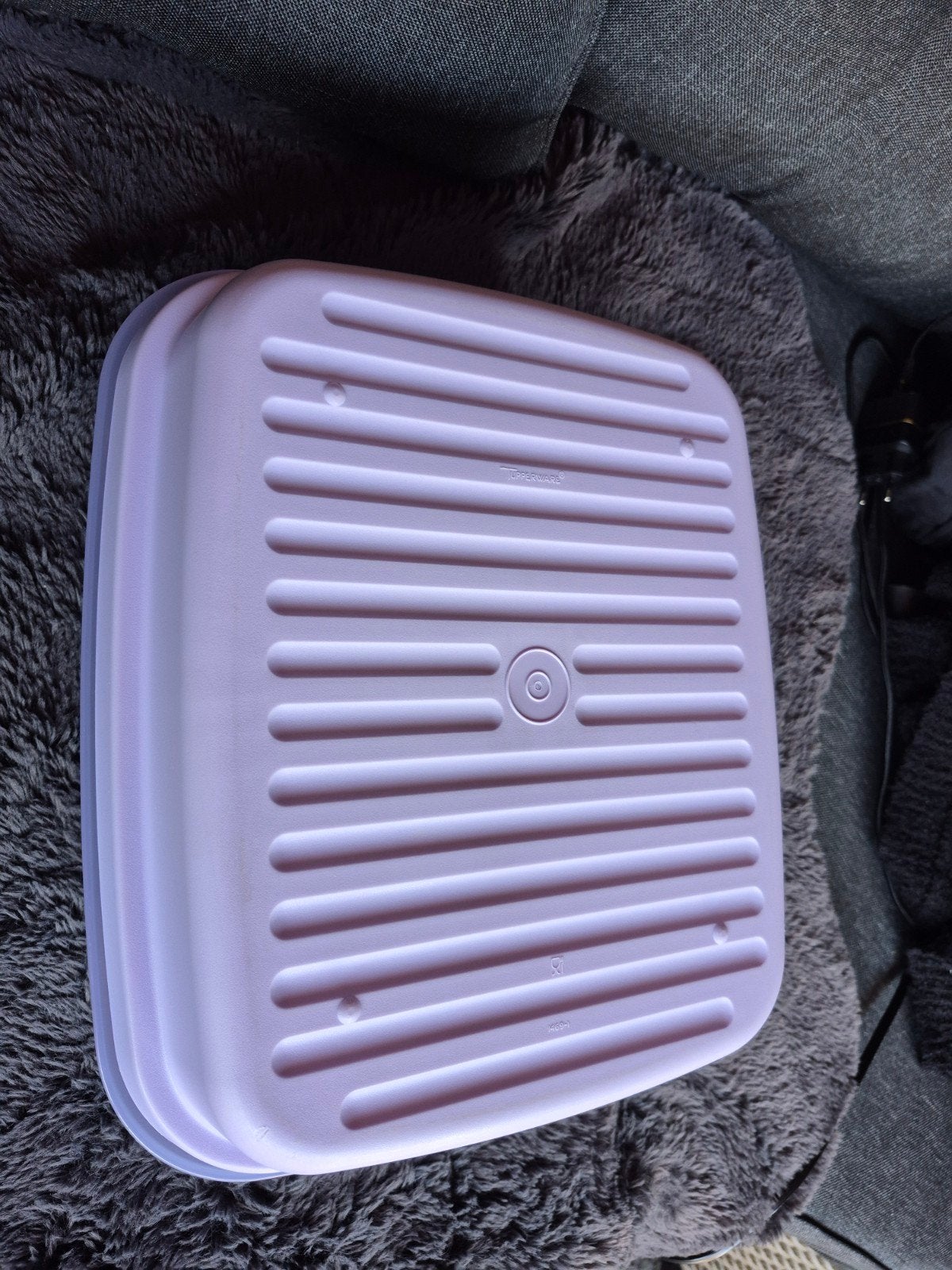 Tupperware koekjes trommel lila, Paars, Ophalen of Verzenden, Zo goed als nieuw, Met deksel