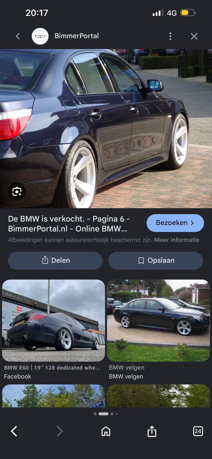 Gezocht style 128 wielen, Ophalen