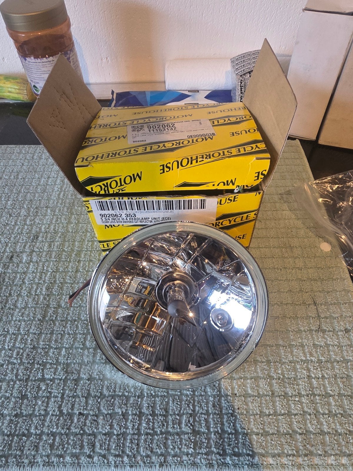 Motorcycle Storehouse 5 3/4 inch H-4 koplamp (ECE), Motoren, Onderdelen | Overige, Ophalen of Verzenden