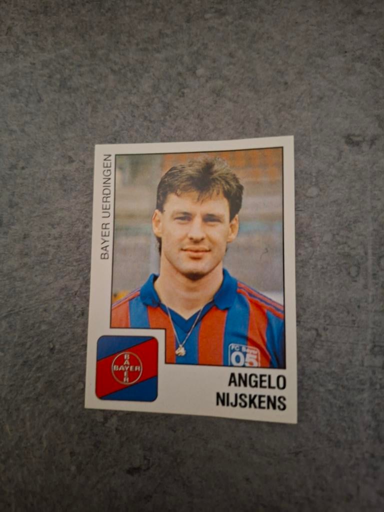 Panini sticker Voetbal 89. Angelo Nijskens Bayer Uerdingen., Verzenden, Zo goed als nieuw, Sticker