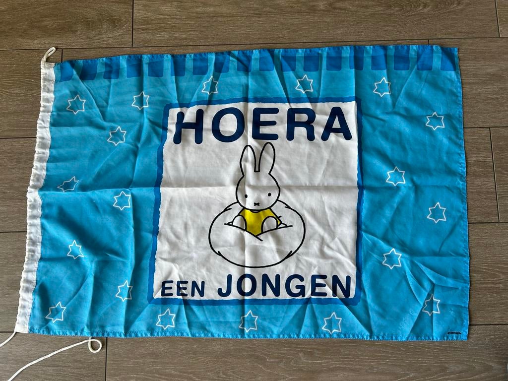 Geboorte vlag jongen, Diversen, Vlaggen en Wimpels, Ophalen of Verzenden, Gebruikt