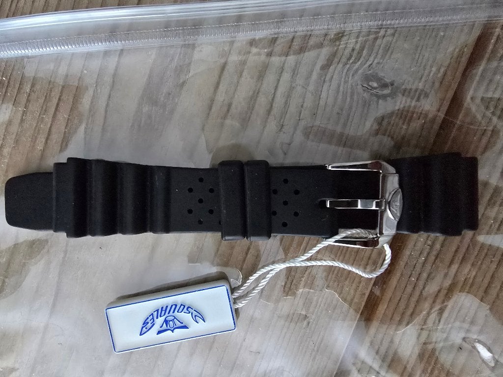 Squale rubberen band 20mm zwart nieuw 75euro, Ophalen, Nieuw