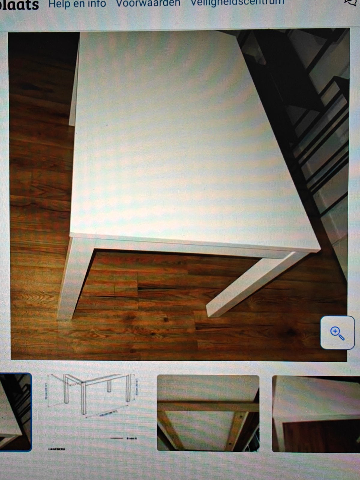 Uitschuiftafel Lanenberg ikea, Ophalen, Gebruikt, 50 tot 100 cm, 150 tot 200 cm