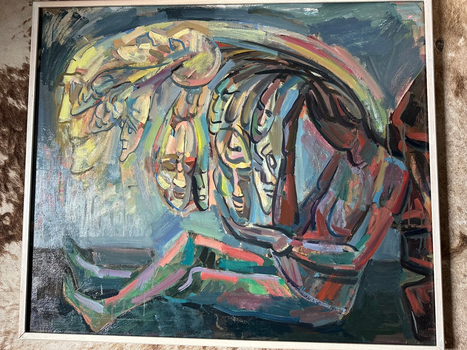 Olieverf schilderij op doek Elly Kuipers, Antiek en Kunst, Ophalen