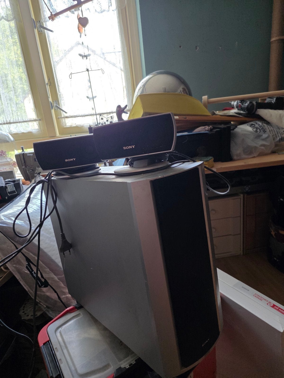 Sony speakerset met subwoofer voor cd/dvd speler, Ophalen, Gebruikt, Speakerset, Sony