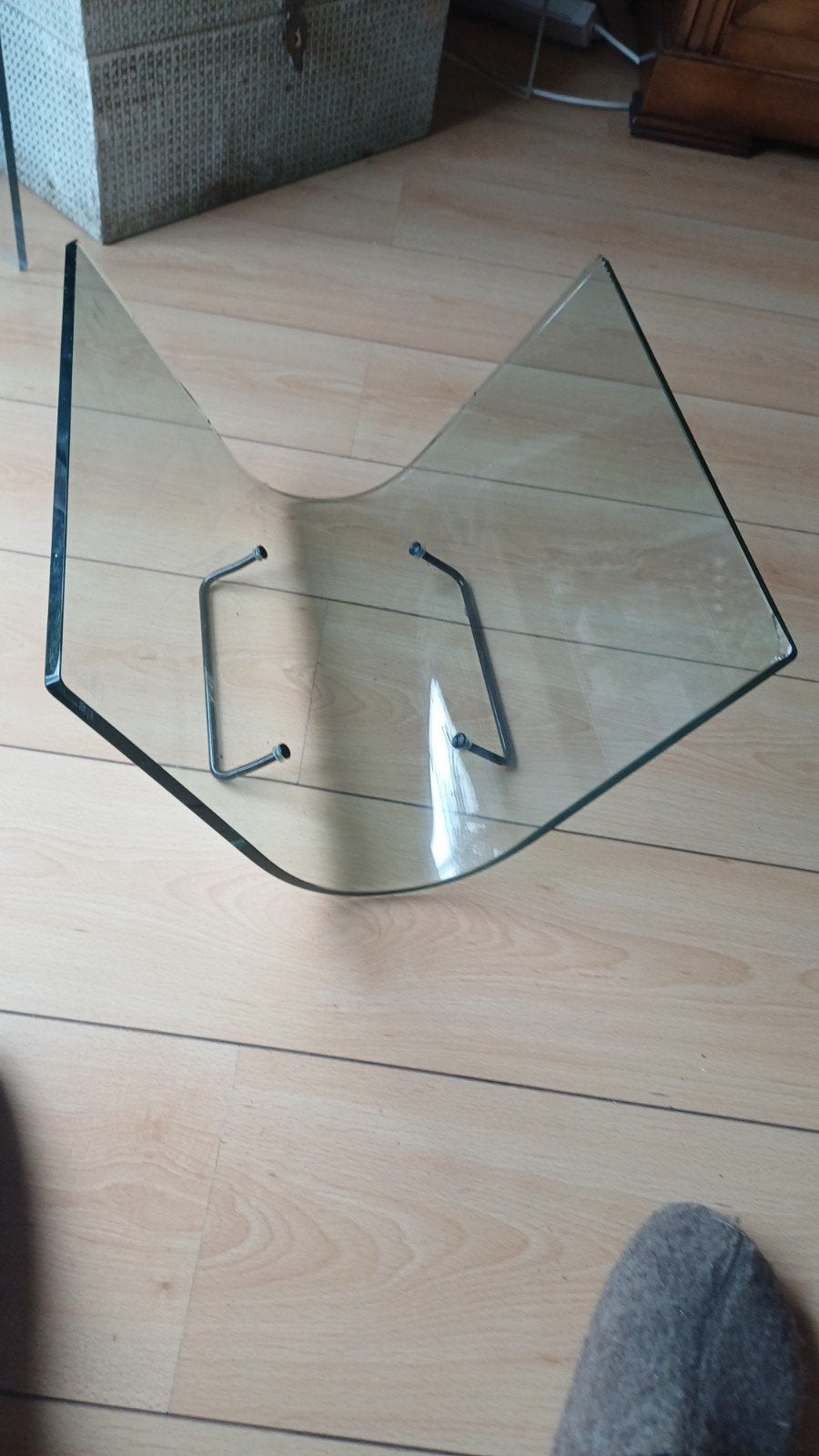 FIAM Italiaans design lectuurbak glas, Ophalen, Gebruikt, Modern, Lectuurbak