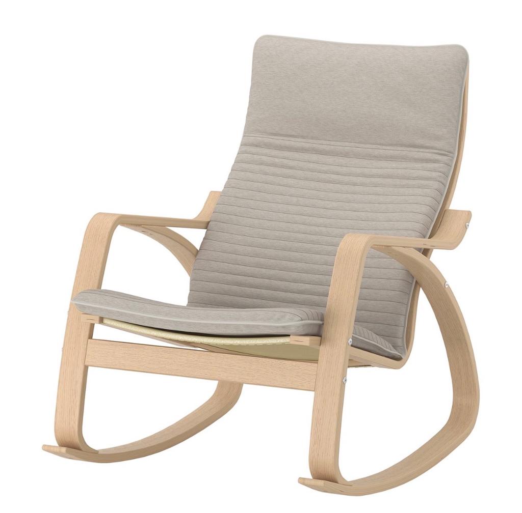 IKEA Poäng schommelstoel met 2 kussens, Huis en Inrichting, Stoelen, Ophalen, Gebruikt, Overige kleuren, Eén