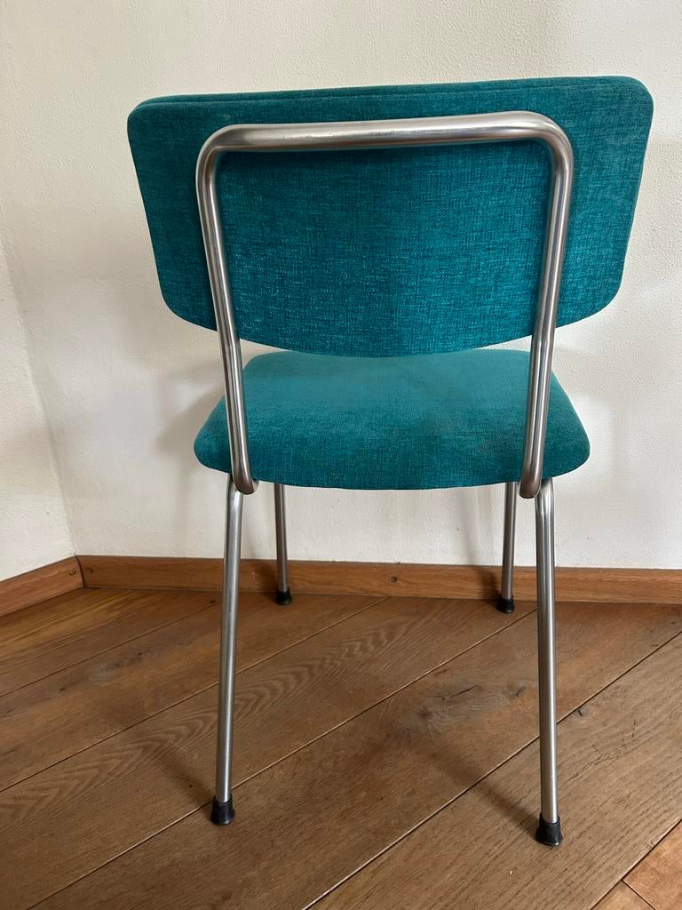 Gispen 1231 Stoel - Vintage Design in Petrolblauw, Huis en Inrichting, Stoelen, Gebruikt, Overige kleuren, Ophalen of Verzenden