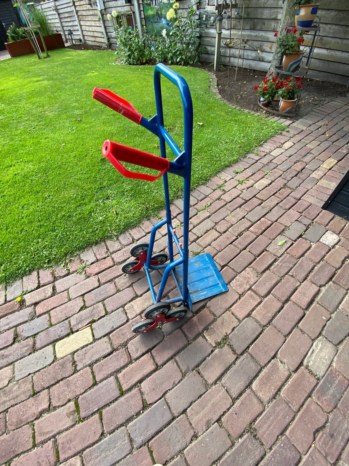 Steekwagen met traploperfunctie - Blauw/Rood, Ophalen, Gebruikt, Steekwagen