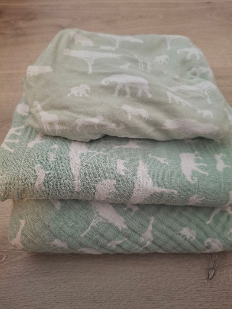 Set hydrofiele doek, badcape en verschoonkussenhoes, Ophalen of Verzenden, Zo goed als nieuw