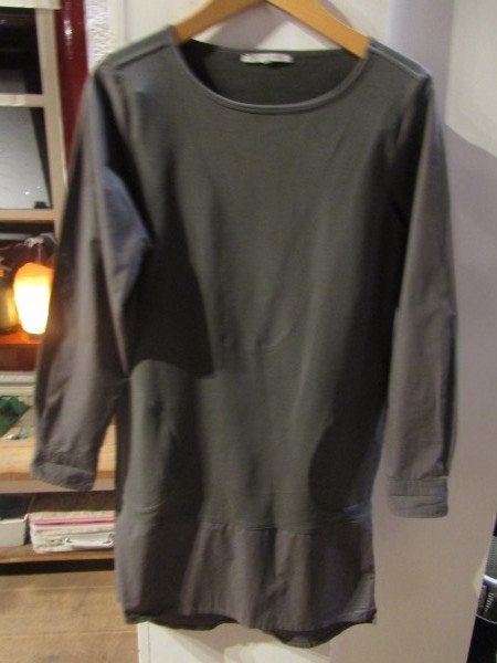 G179 SYLVER mt L jurk tuniek grijs tricot katoen, Sylver, Verzenden, Maat 42/44 (L), Zo goed als nieuw