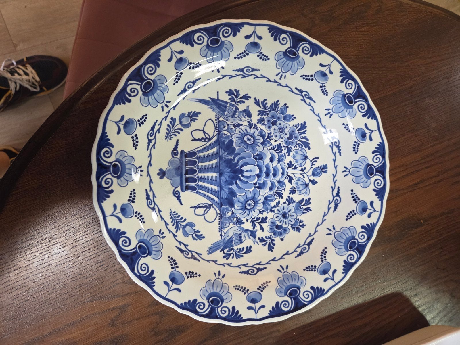 Origineel Echt Delftsblauw Bord - Handgeschilderd, Ophalen of Verzenden