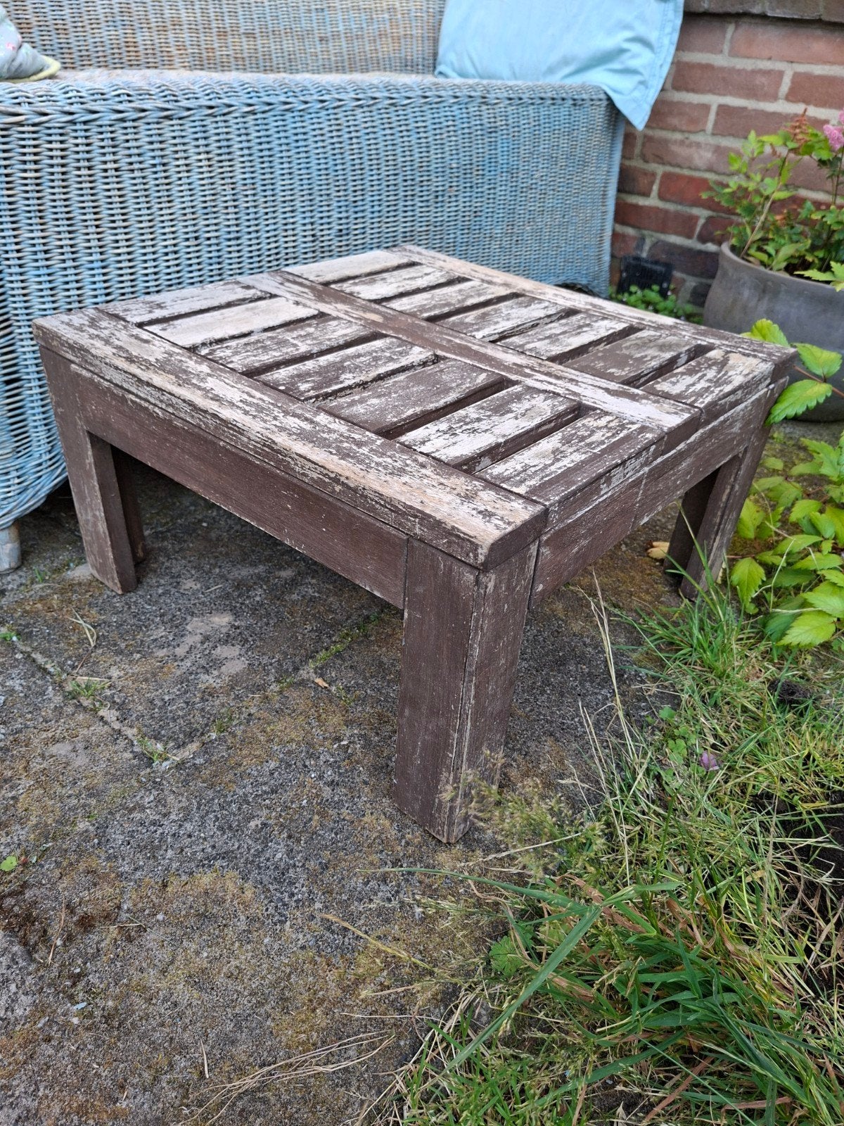 Tuintafeltje hardhout, Ophalen, Gebruikt, Hout, 2 zitplaatsen