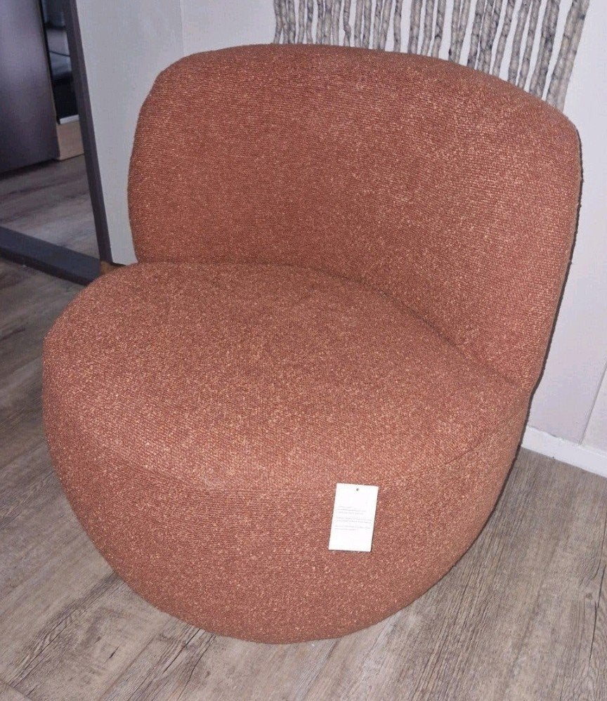 Teddy fauteuil in amberkleur van Xenos, Minder dan 75 cm, Ophalen of Verzenden, Zo goed als nieuw, Stof