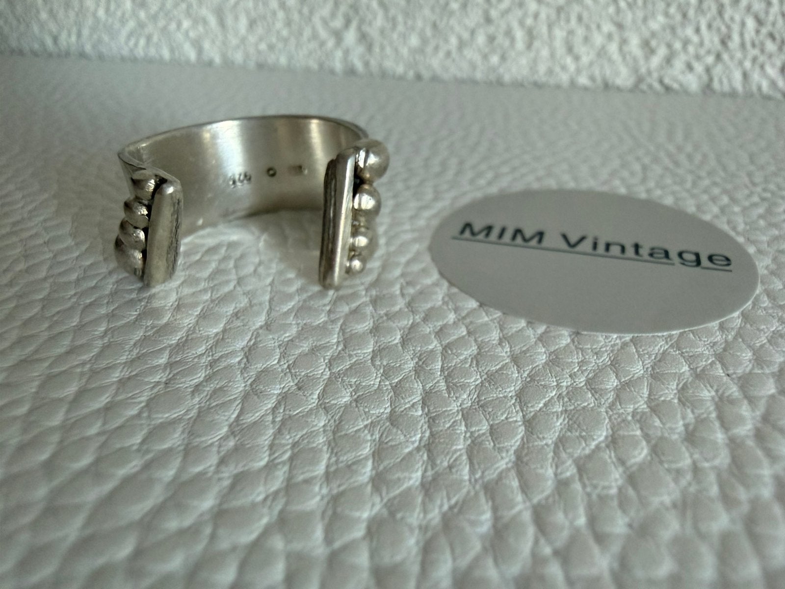 M245/Zilveren bijzondere brede Modernist ring Scandinavië, Gebruikt, Verzenden, X, Dame