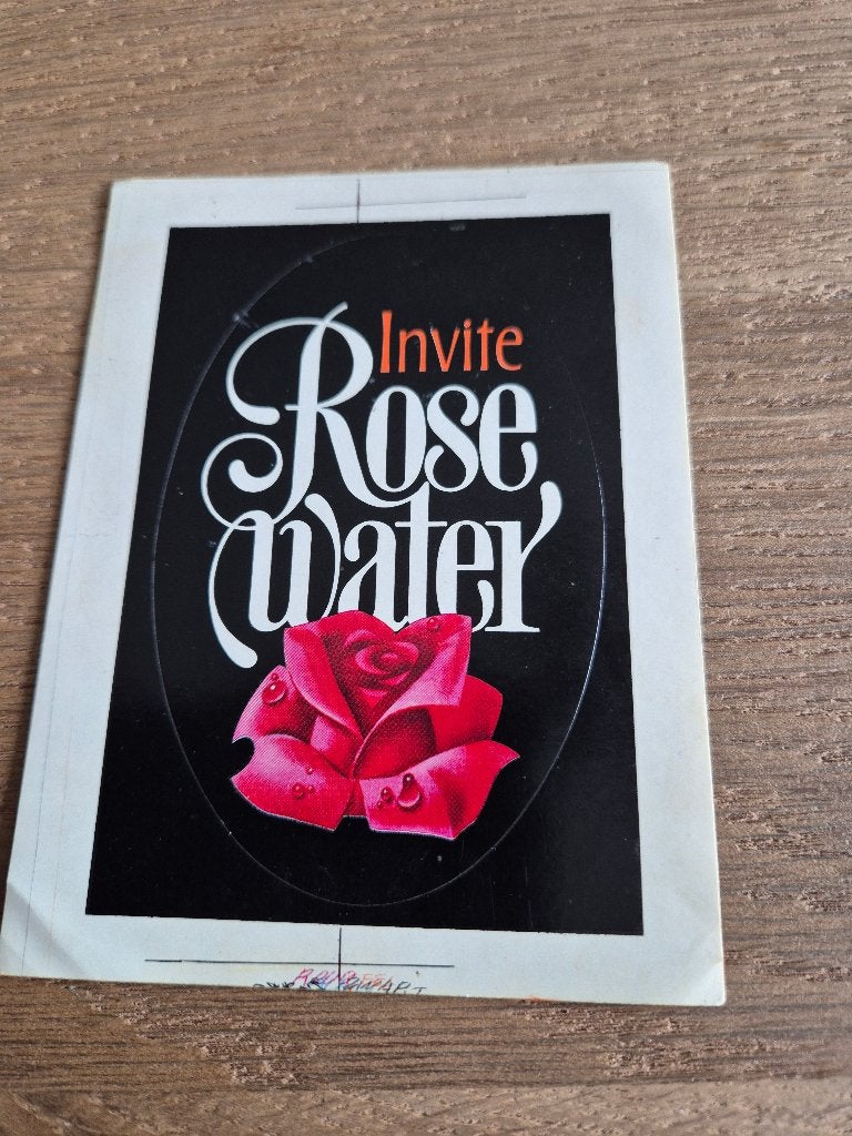 Sticker invite rose water, Ophalen of Verzenden, Zo goed als nieuw, Winkel of Supermarkt