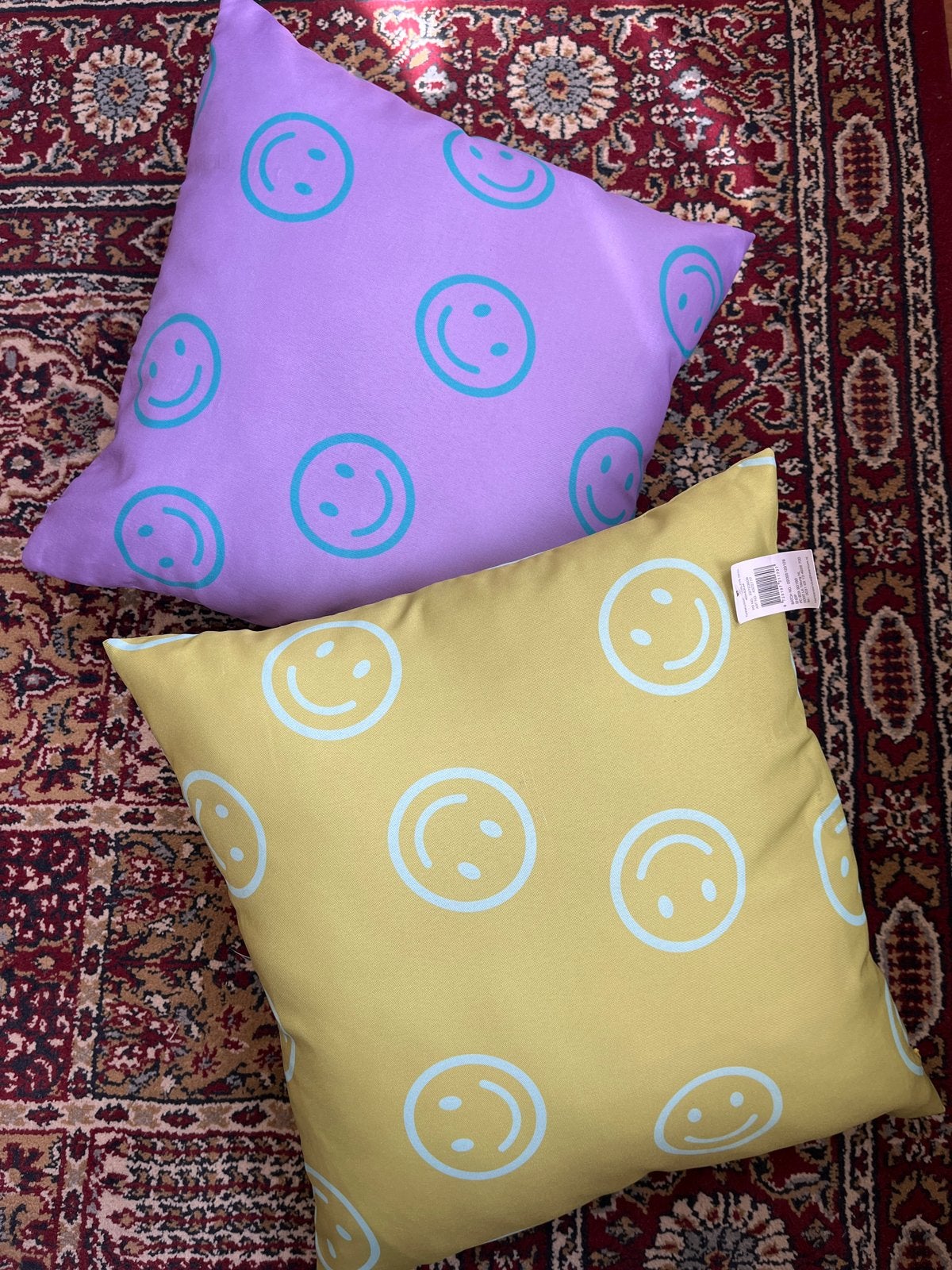 Set Kwantum tuinkussens 40x40 cm met smileys, Overige merken, Meerkleurig, Vierkant, Nieuw