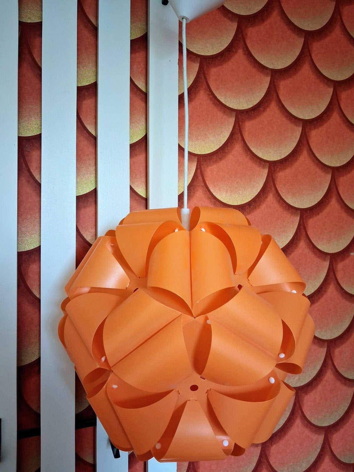 Zeldzame Vintage Space Age Hanglamp Oranje space age, Ophalen of Verzenden, Huis en Inrichting