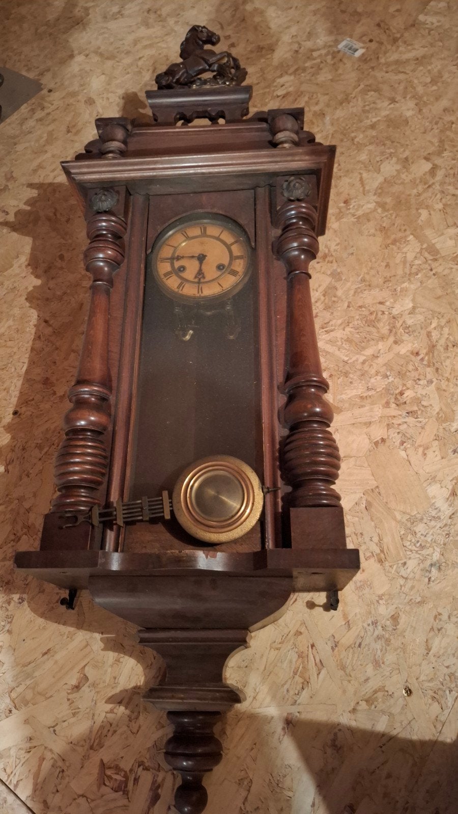 Antieke Duitse Regulateur Wandklok - Late 19e Eeuw, Ophalen
