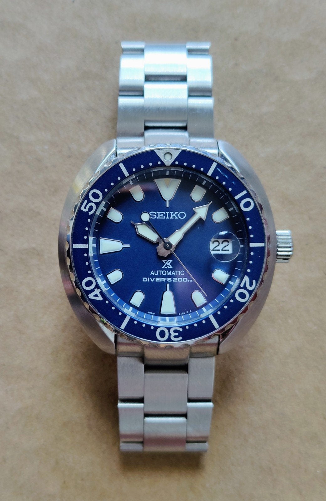 Seiko "mini turtle", ref SRPC39 + extra's, Gebruikt, Staal, Polshorloge, Ophalen of Verzenden