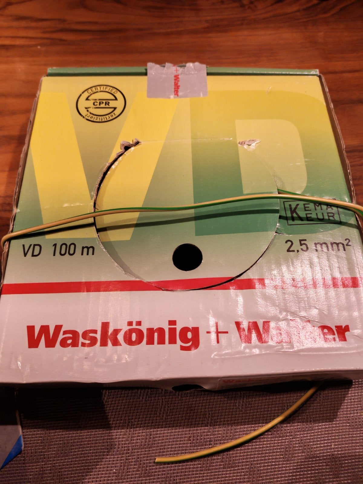 VD draad aardedraad en schakeldraad, Doe-het-zelf en Verbouw, Elektra en Kabels, Ophalen of Verzenden, Zo goed als nieuw, Draka