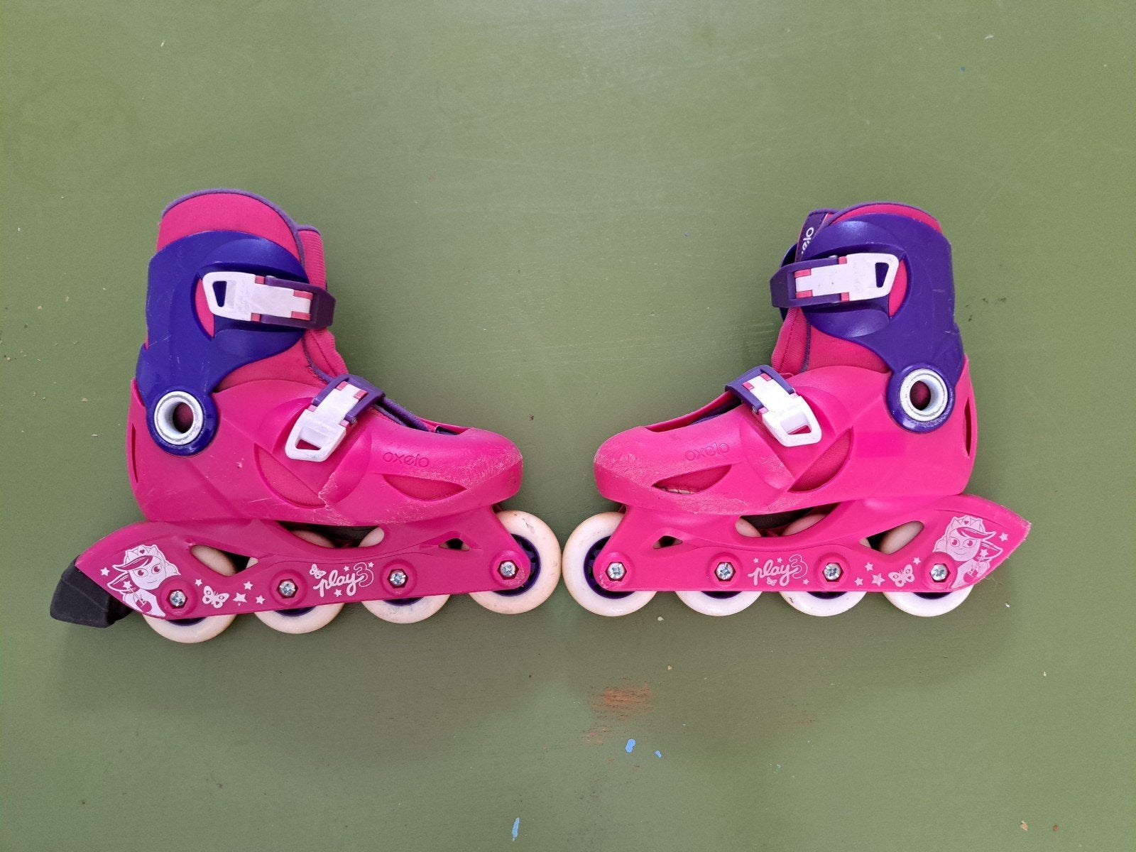 Oxelo Play 3 rolschaatsen - verstelbaar, roze, Ophalen, Verstelbaar, Gebruikt, Kinderen