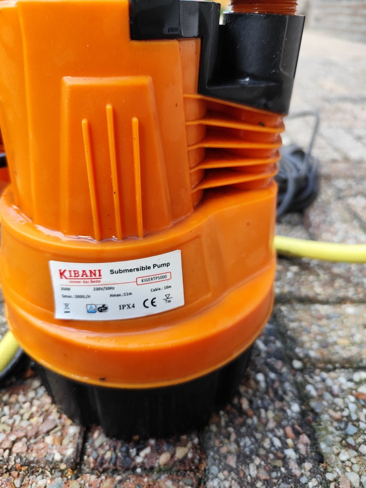 KIBANI Dompelpomp 5000L/H - Ideaal voor waterverplaatsing, Ophalen, Gebruikt, Elektrisch, Dompelpomp