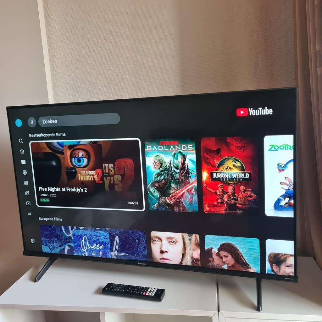 HISENSE 43E7HQ ZO GOED ALS NIEUW COMPLEET., Ophalen of Verzenden, Zo goed als nieuw, 100 cm of meer, Overige merken