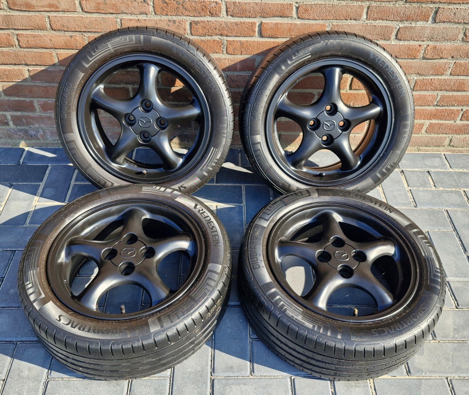 Set van 4 Mazda MX5 zomerbanden - Vredestein Sportrac, Ophalen, Gebruikt