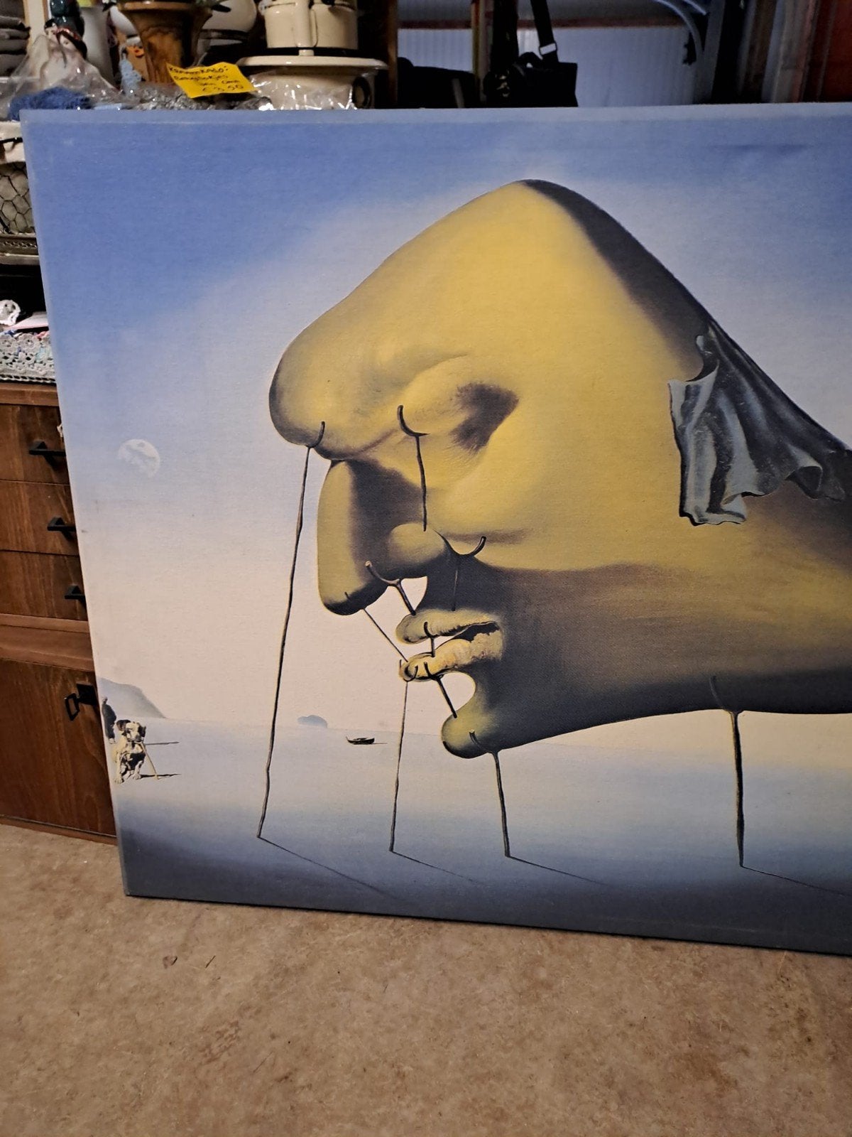Dali Schilderij/ print op frame gespannen, 145 cm bij 92 cm, Huis en Inrichting, Ophalen, Schilderij