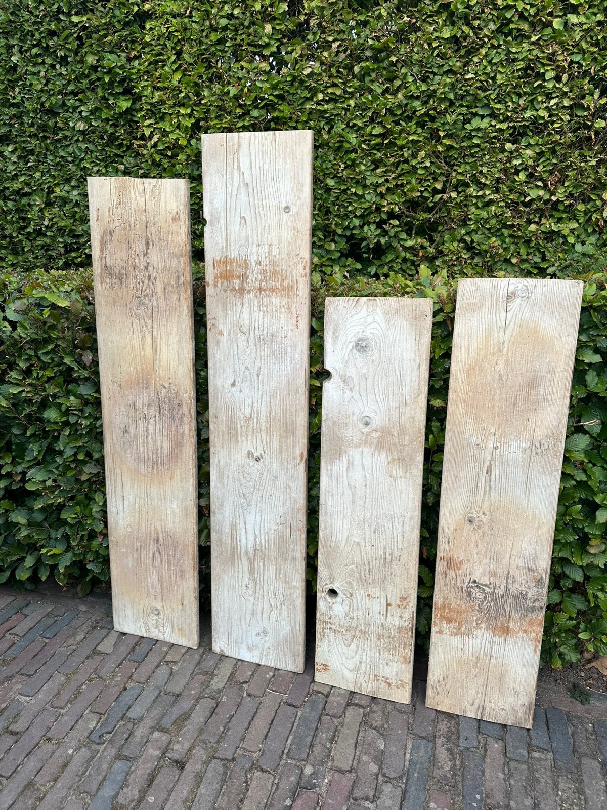 Oude grenen planken, Doe-het-zelf en Verbouw, Ophalen, Gebruikt, Minder dan 25 mm, Plank